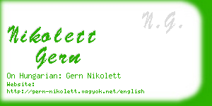 nikolett gern business card